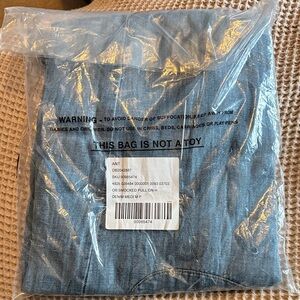 Anthropologie Reese smocked denim pull on barrel pants. Brand new in package.